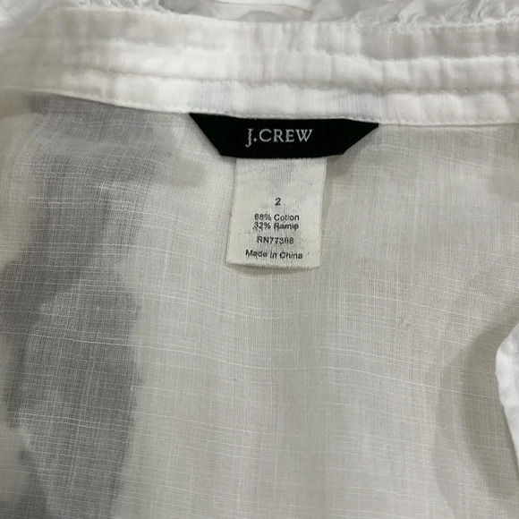 JCrew white sheer top - Picture 2 of 5